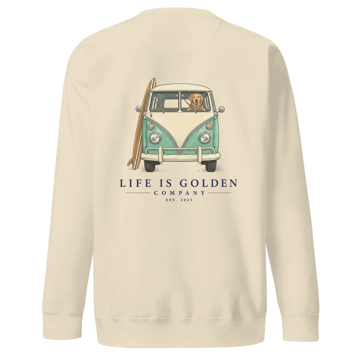 The Board Rider Crewneck — Bone