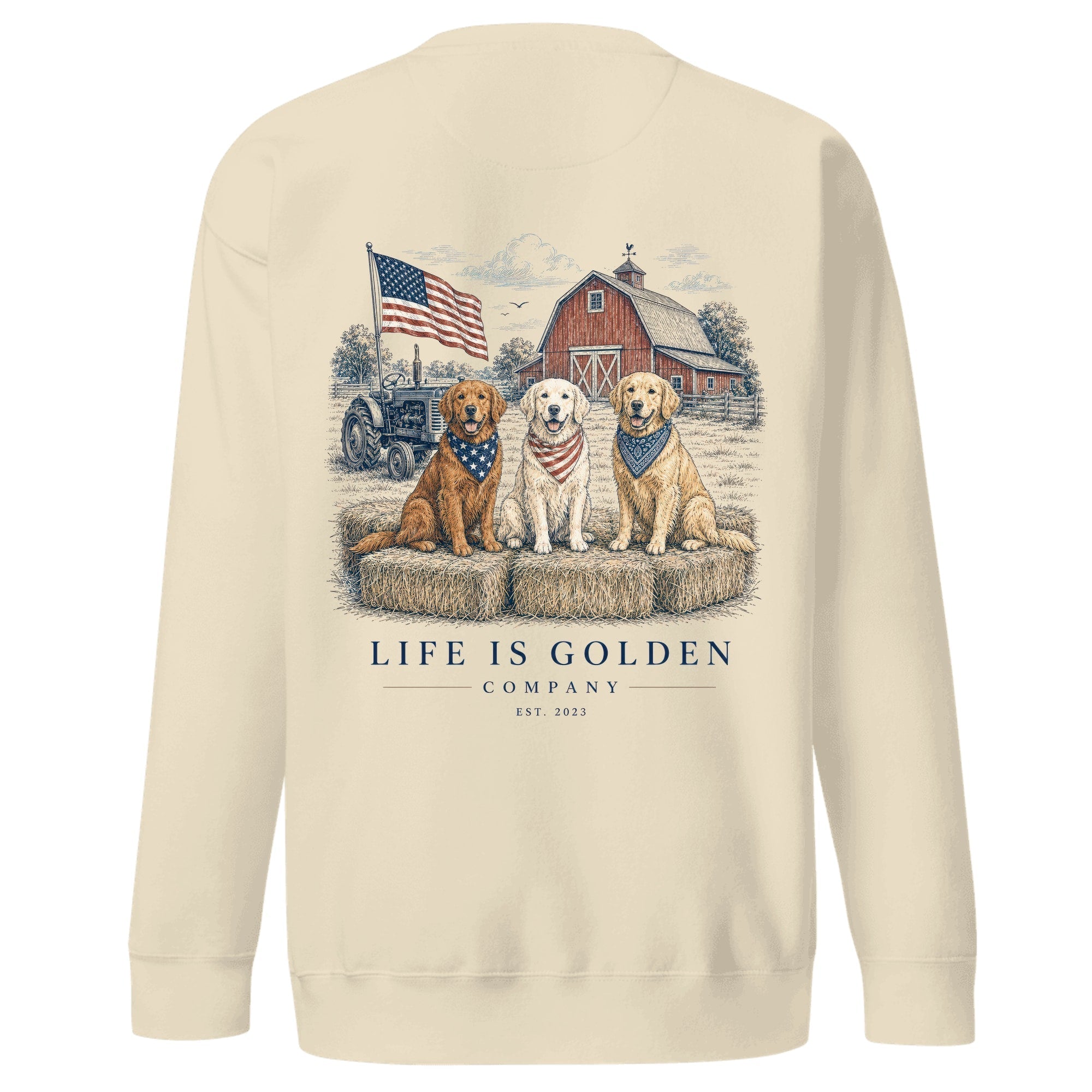 The Heartland Trio Crewneck — Bone