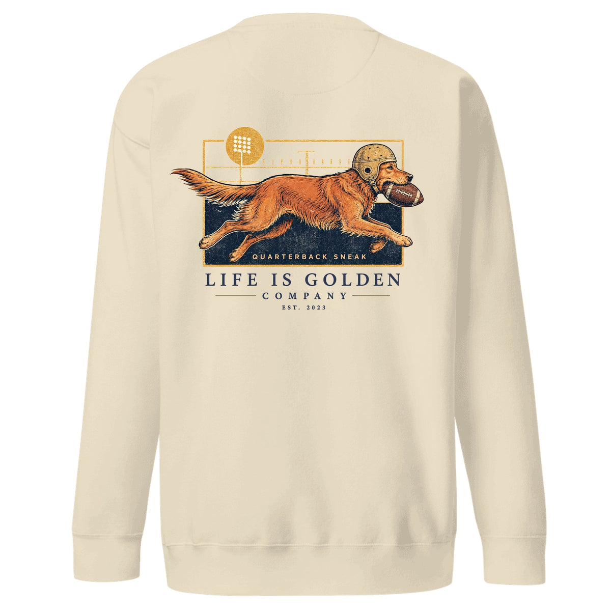 The Goal Line Crewneck — Bone