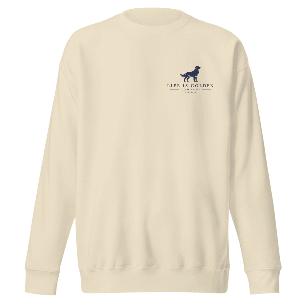 The Base Camp Crewneck — Bone (front)