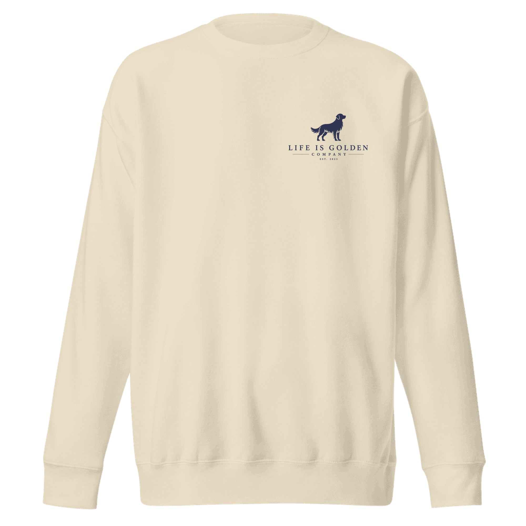 The Base Camp Crewneck — Bone (front)