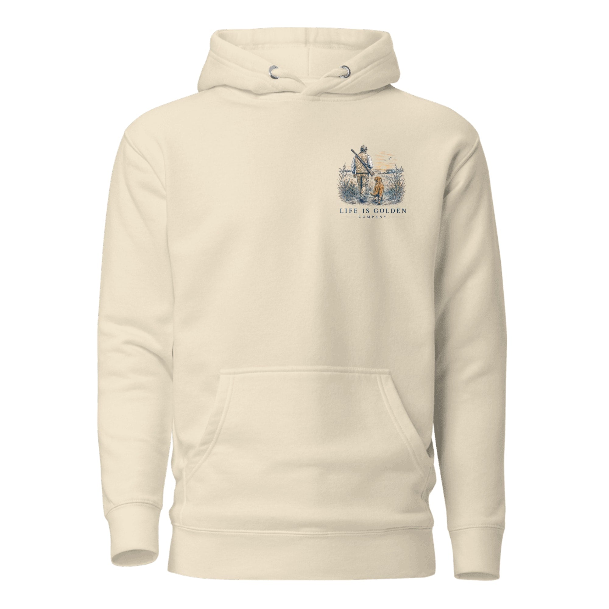 The First Light Hoodie — Bone (front)