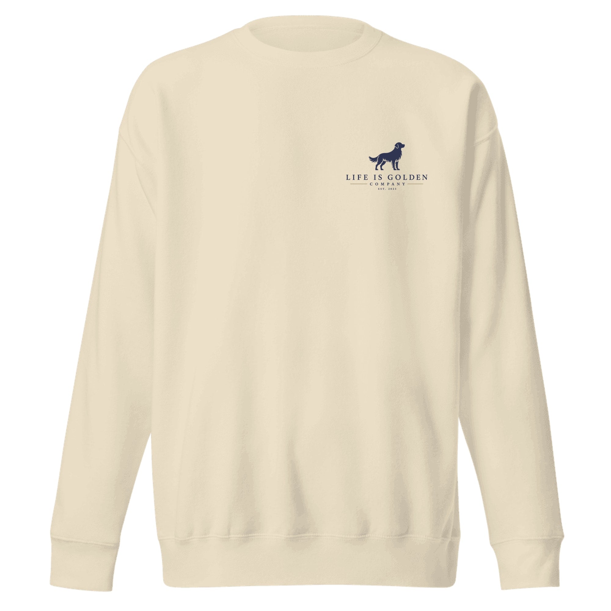The Heartland Trio Crewneck — Bone (front)