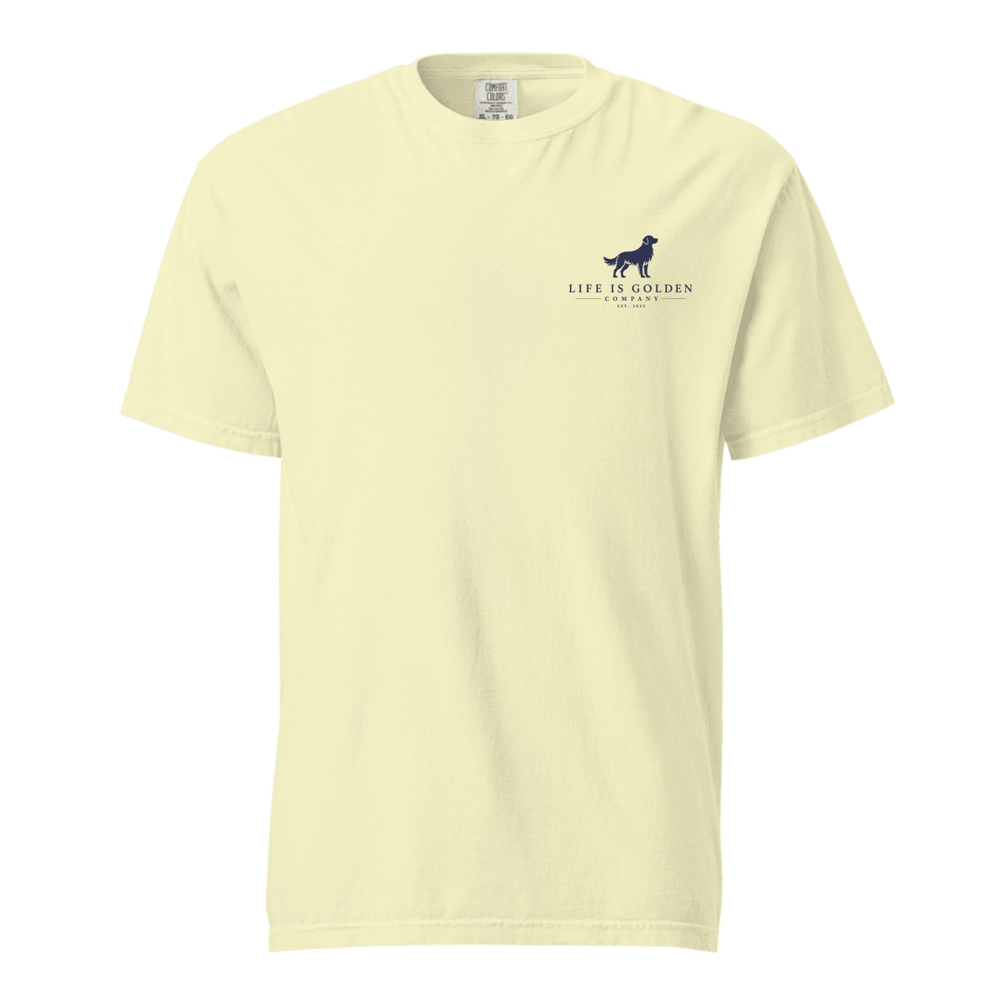The Umbrella Line Heavyweight Tee — Butter (front)