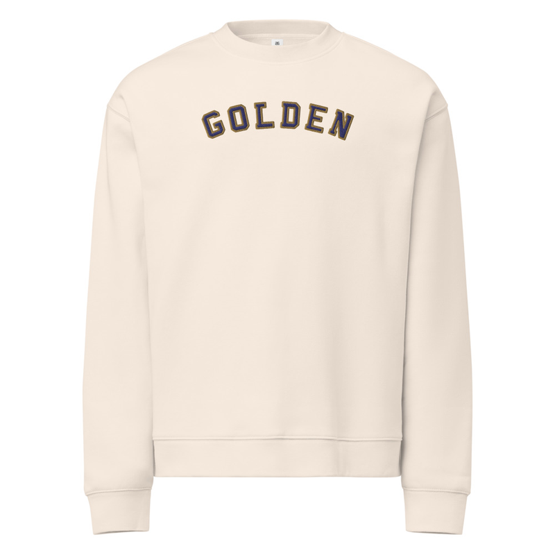 GOLDEN Varsity Relax Crew — Bone — Bone