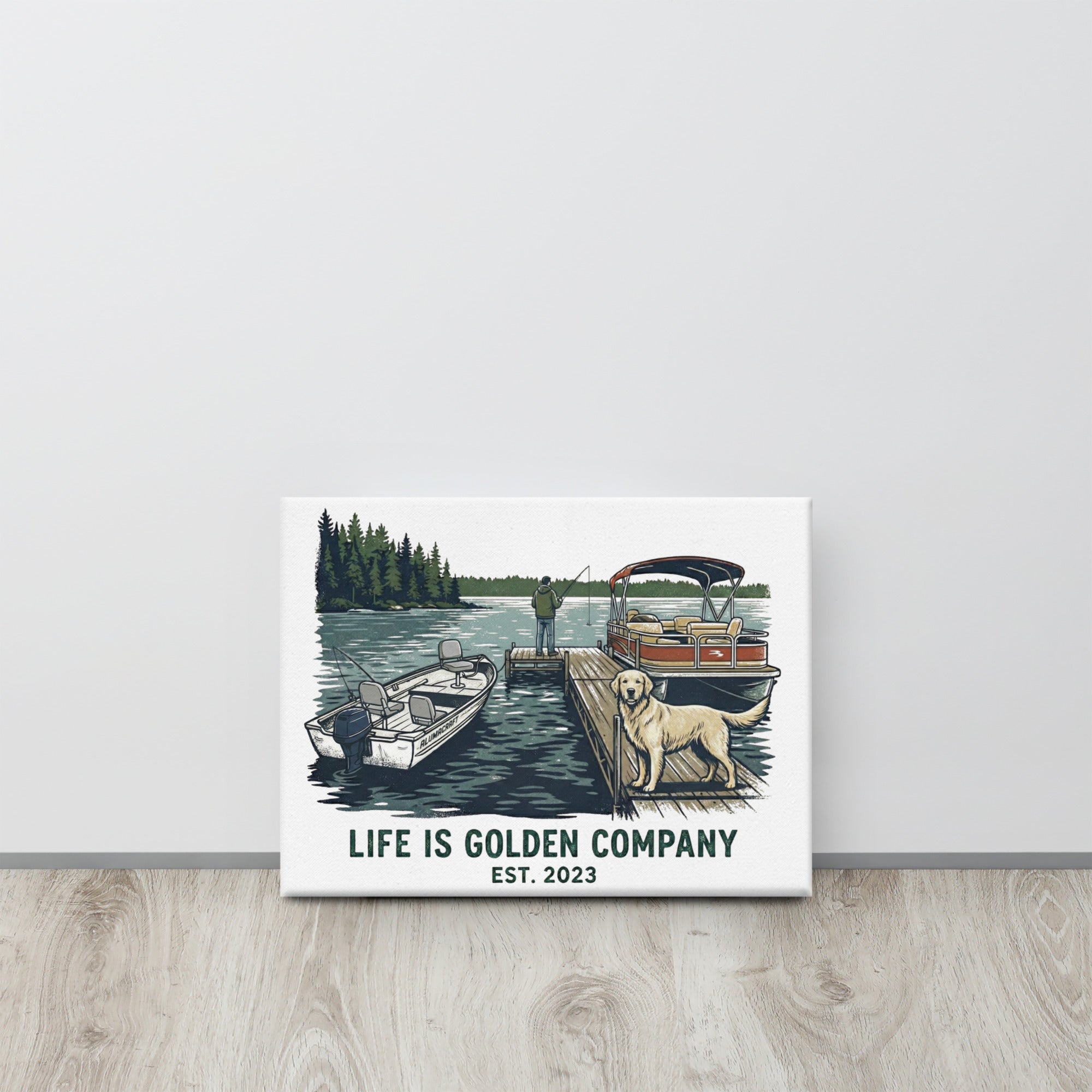 Minnesota Fishing 12 x 16 Canvas