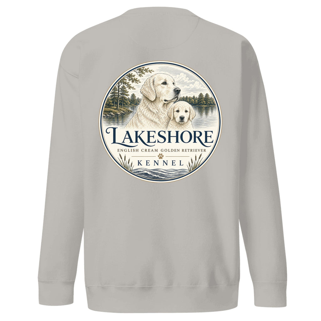 The Lakeshore Crewneck — Carbon Grey (back)