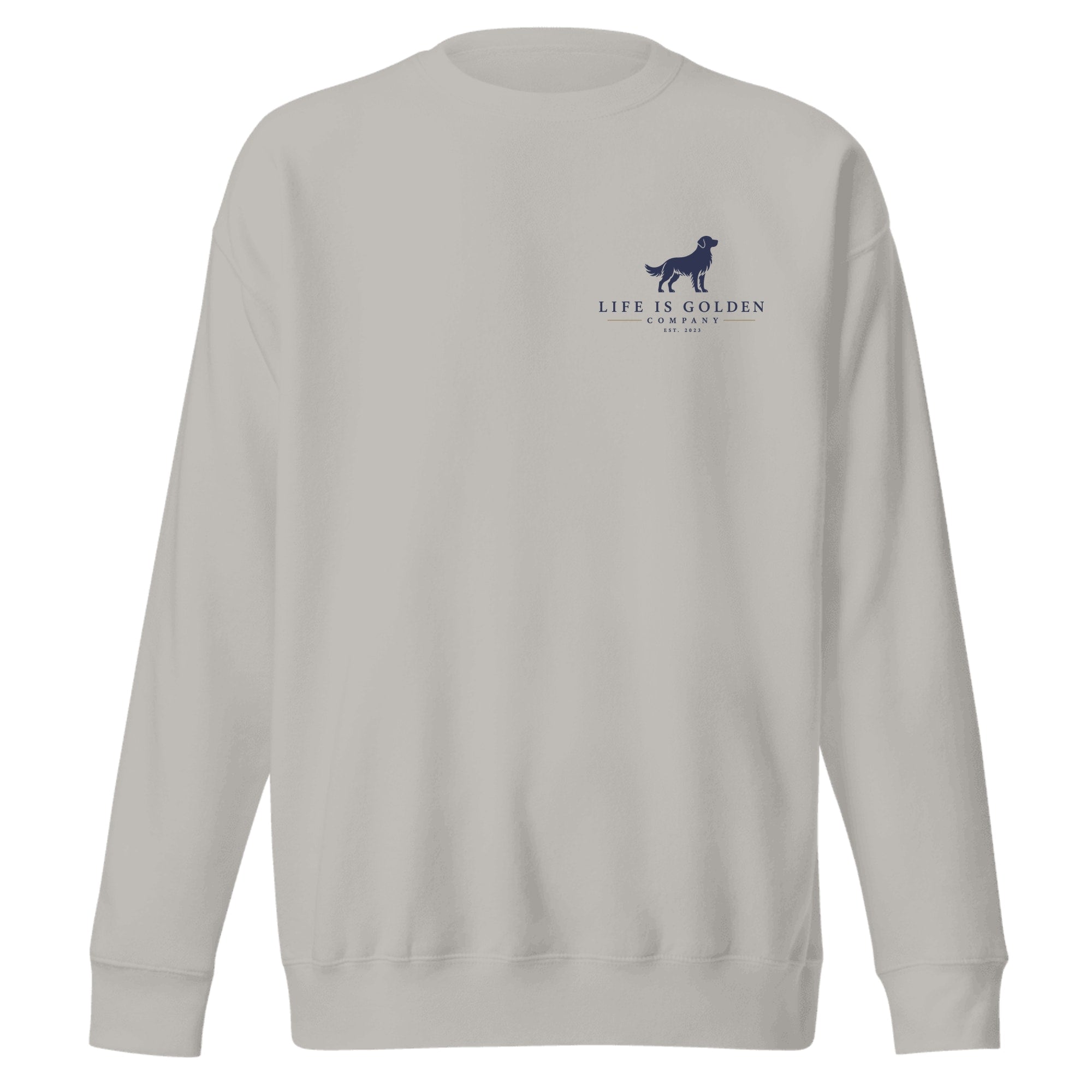 The Top-Down Run Crewneck — Carbon Grey (front)