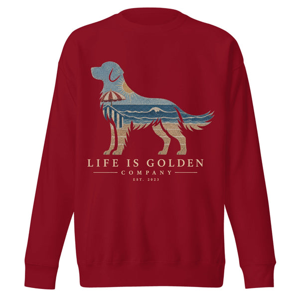 The Beach Day Golden Crewneck