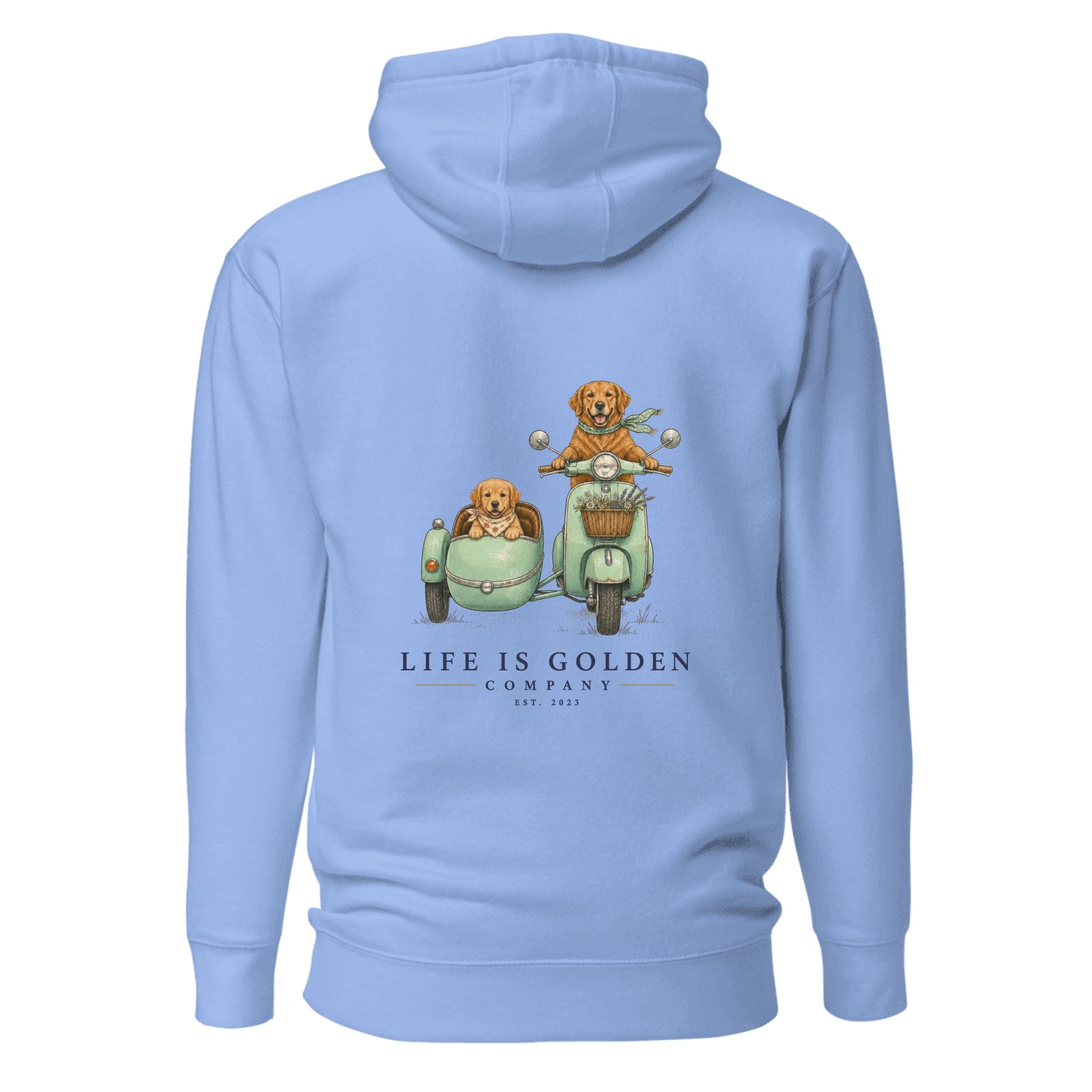 The Sidecar Run Hoodie — Carolina Blue