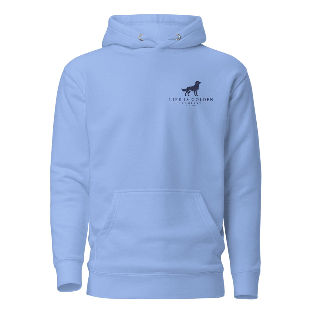 The Barn Chore Hoodie — Carolina Blue (front)