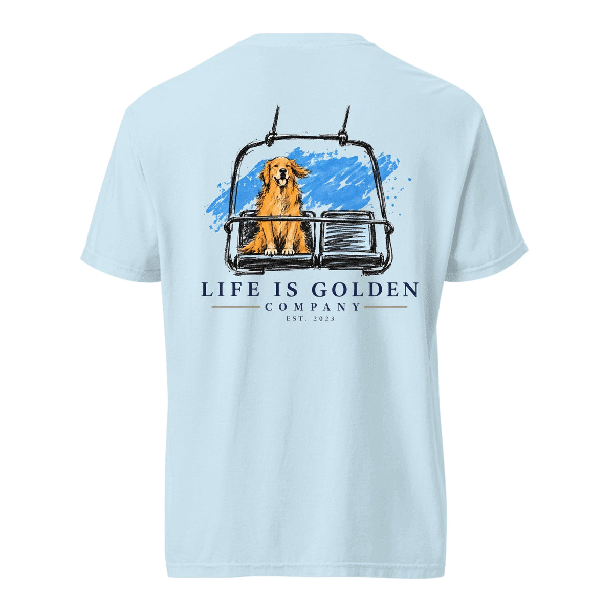 One More Lap Heavyweight Tee — Chambray