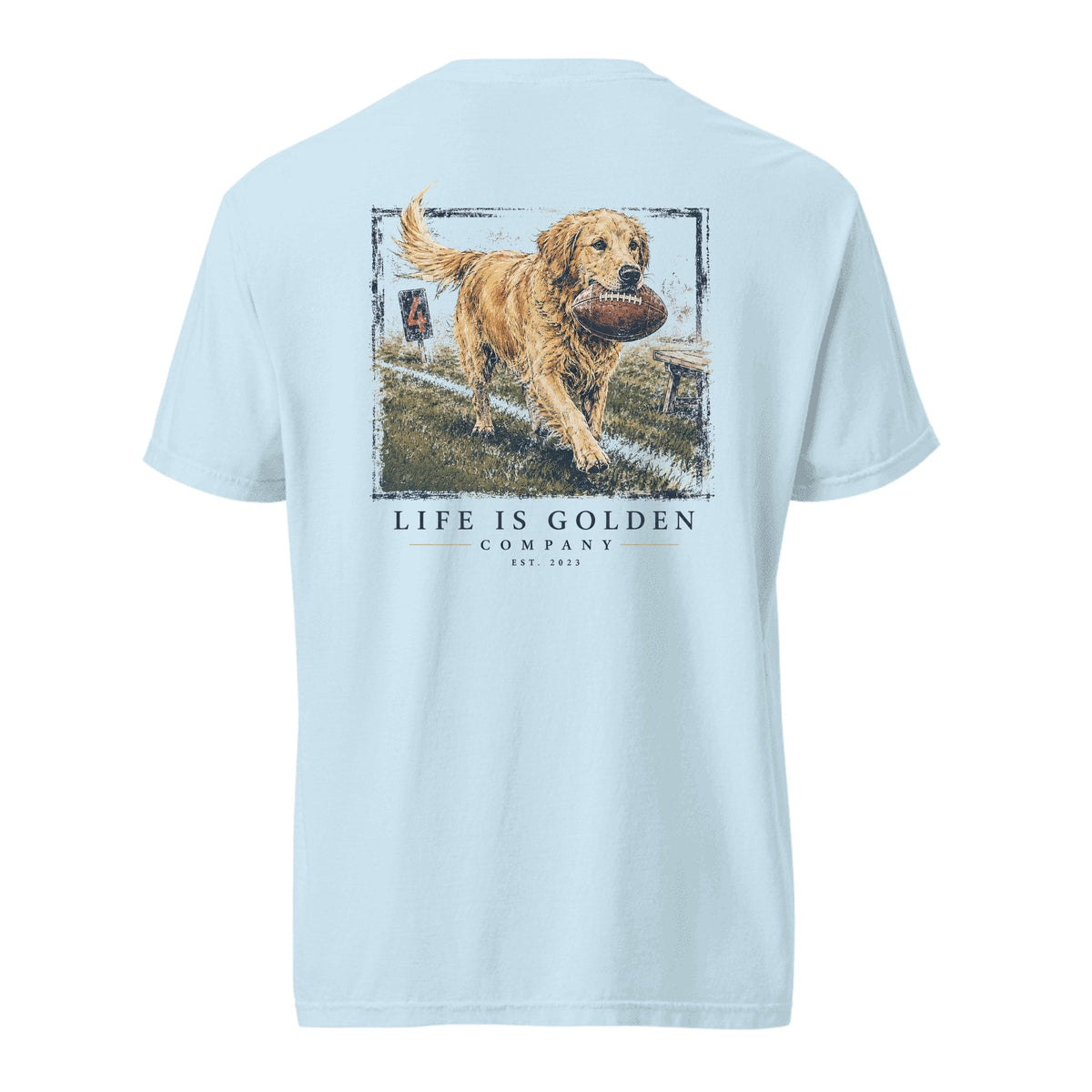 The Fourth Down Heavyweight Tee — Chambray
