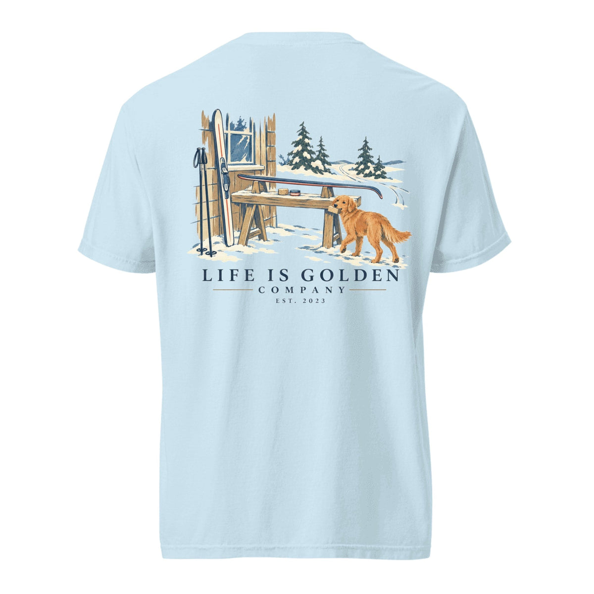 The Wax Bench Heavyweight Tee — Chambray