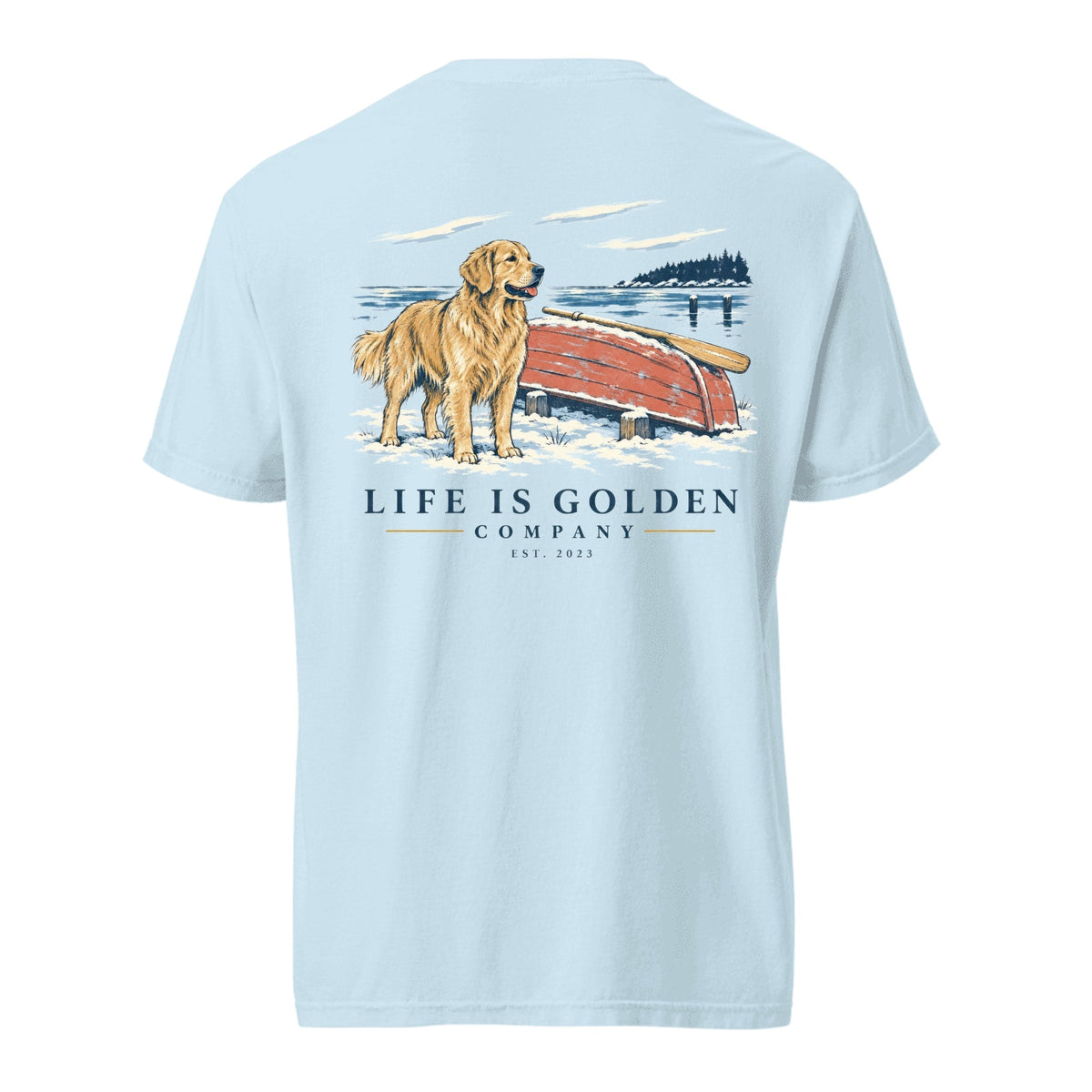 Winter Boat Yard Heavyweight Tee — Chambray