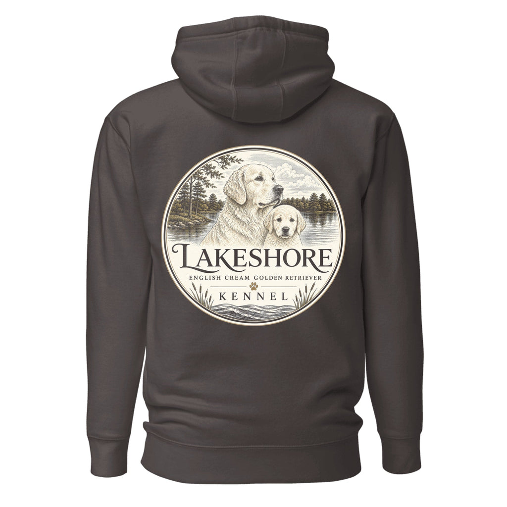 The Lakeside Hoodie — Charcoal Heather (back)