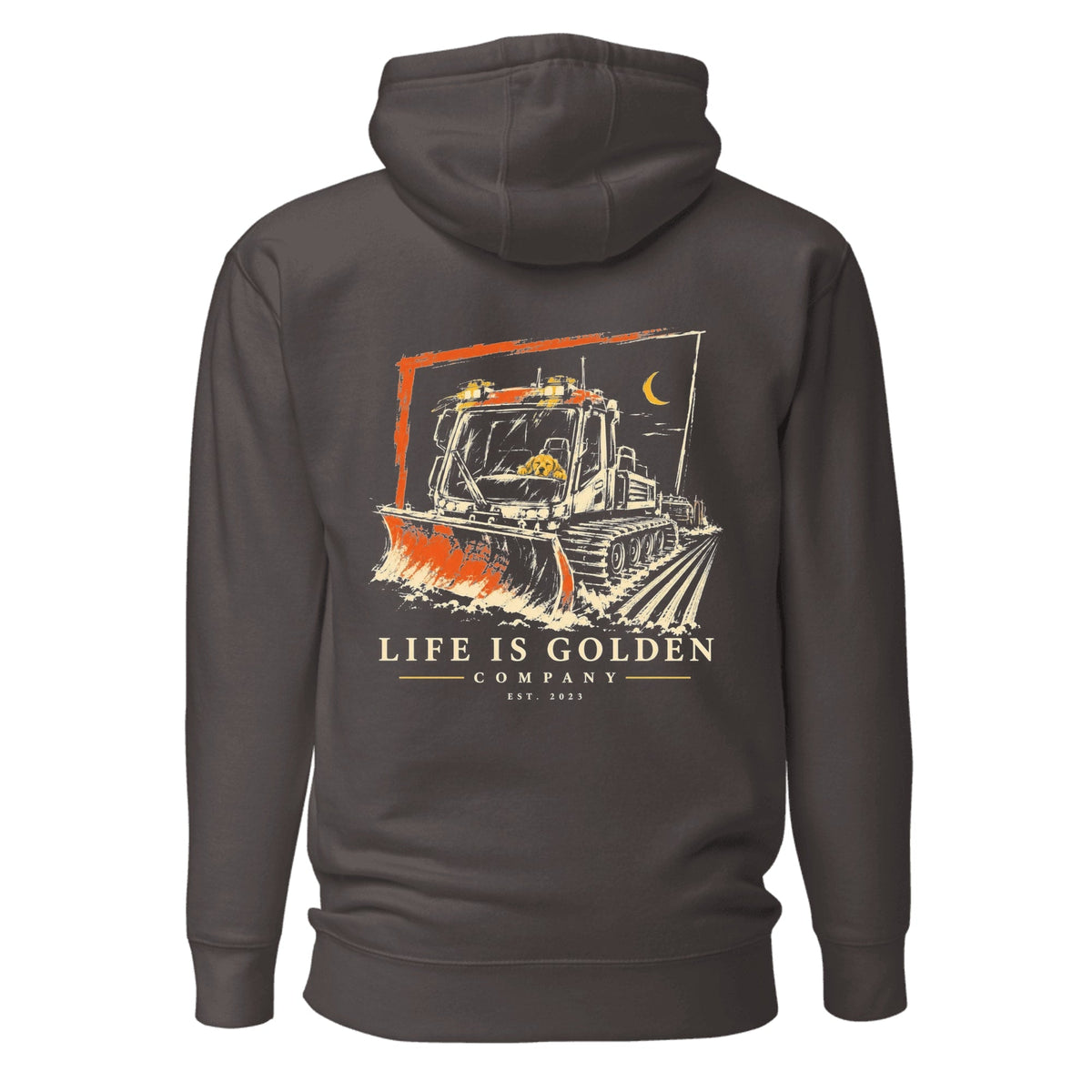 Corduroy Crew Hoodie — Charcoal Heather