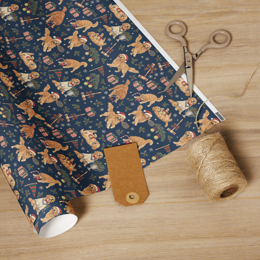 Christmas at the Club Wrapping Paper — the roll with scissors and twine