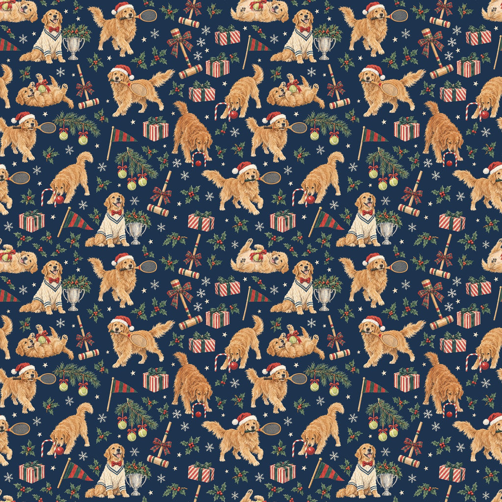 Christmas at the Club Wrapping Paper — the print, a 24 in square