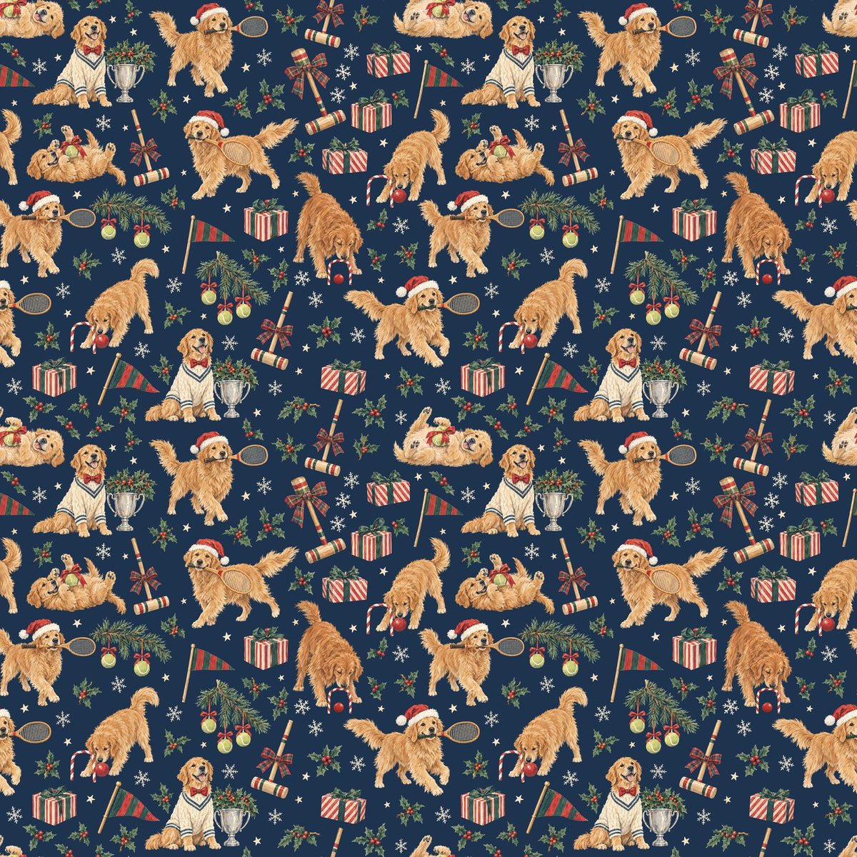 Christmas at the Club Wrapping Paper — the print, a 24 in square