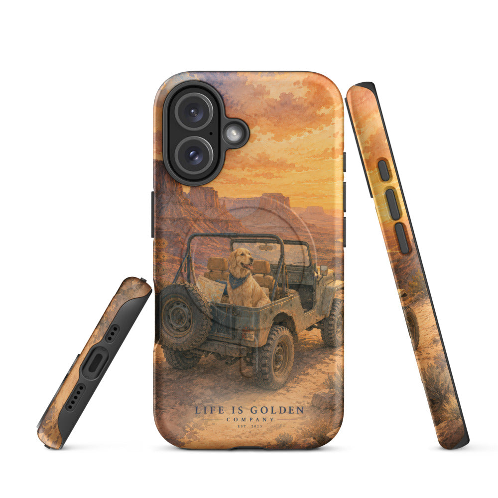 The Canyon Run Case — Classic Gold — iPhone 16