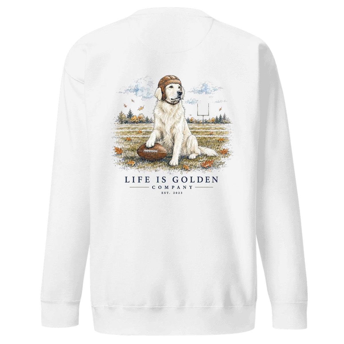 The Friday Night Lights Crewneck — English Cream — White