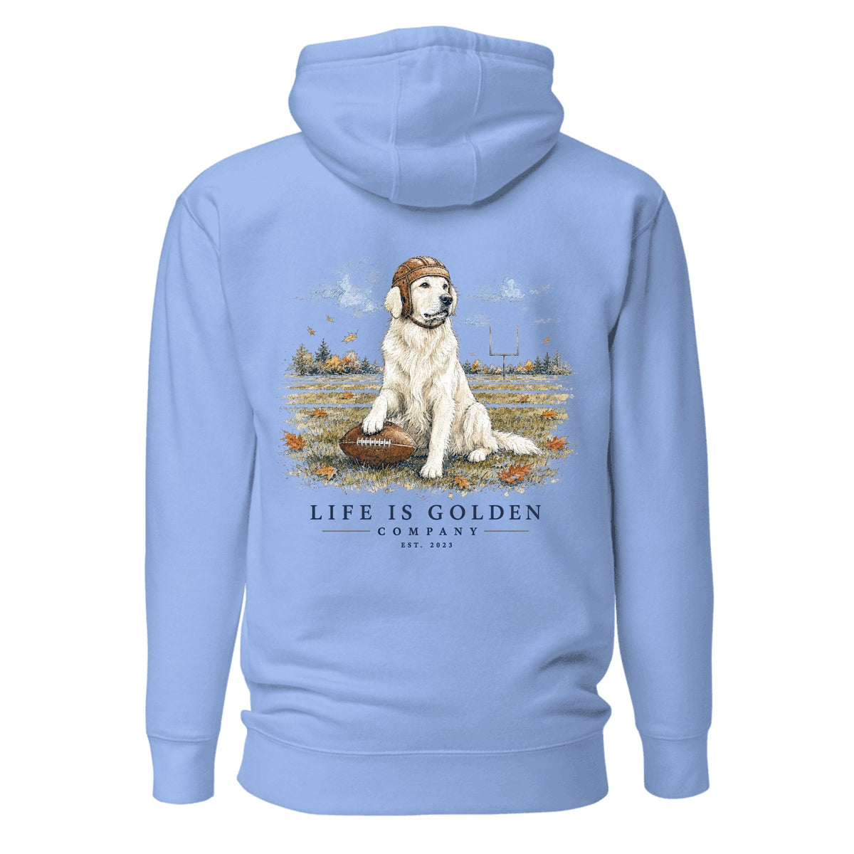 The Friday Night Lights Hoodie — English Cream — Carolina Blue