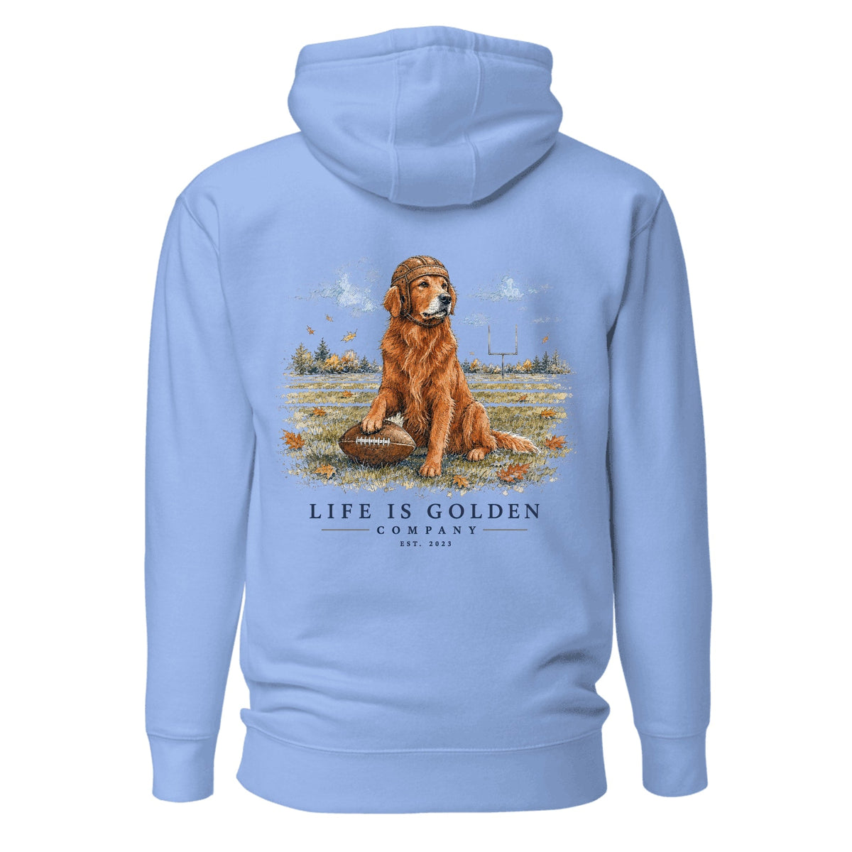 The Friday Night Lights Hoodie — Field Red — Carolina Blue