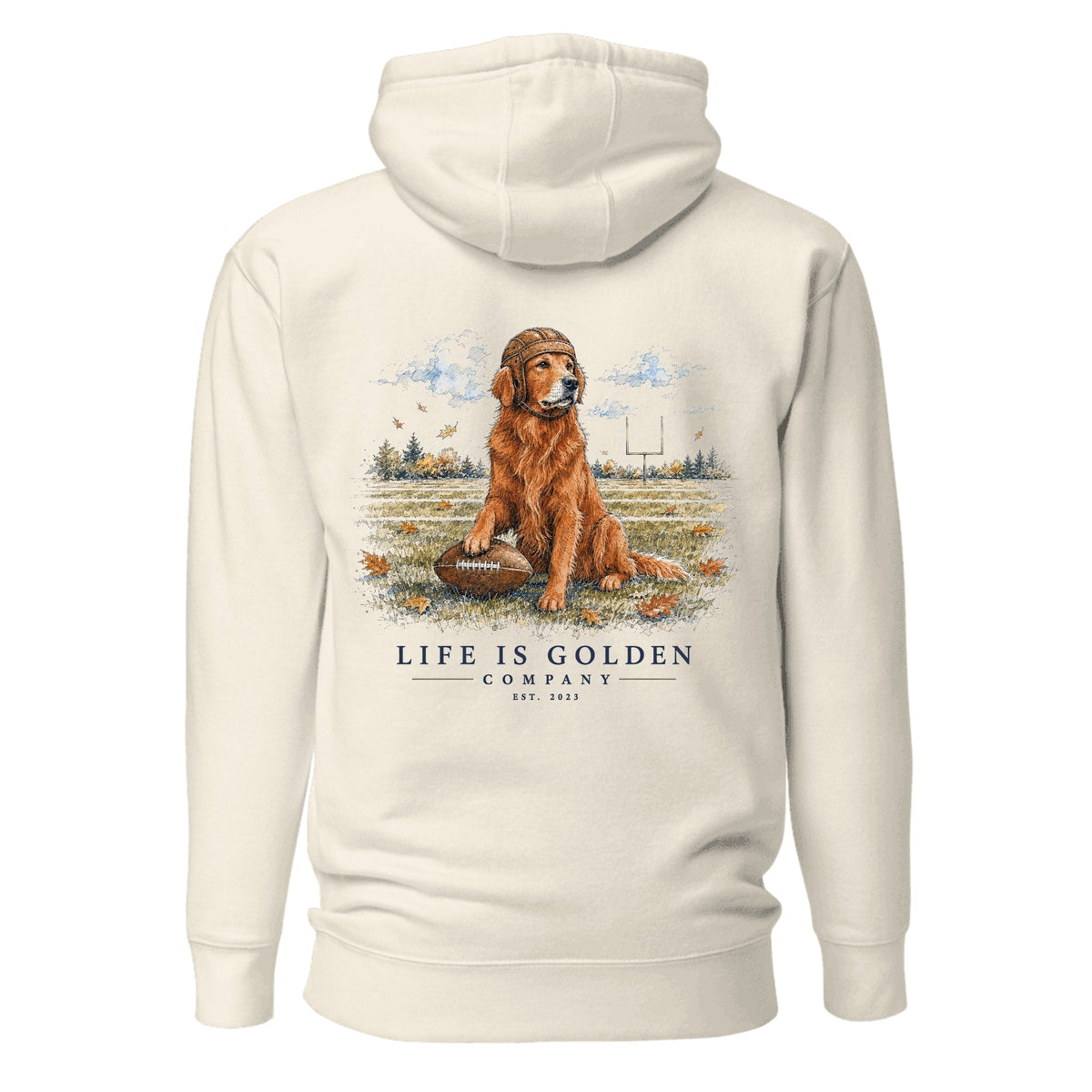 The Friday Night Lights Hoodie — Field Red — Oatmeal Heather