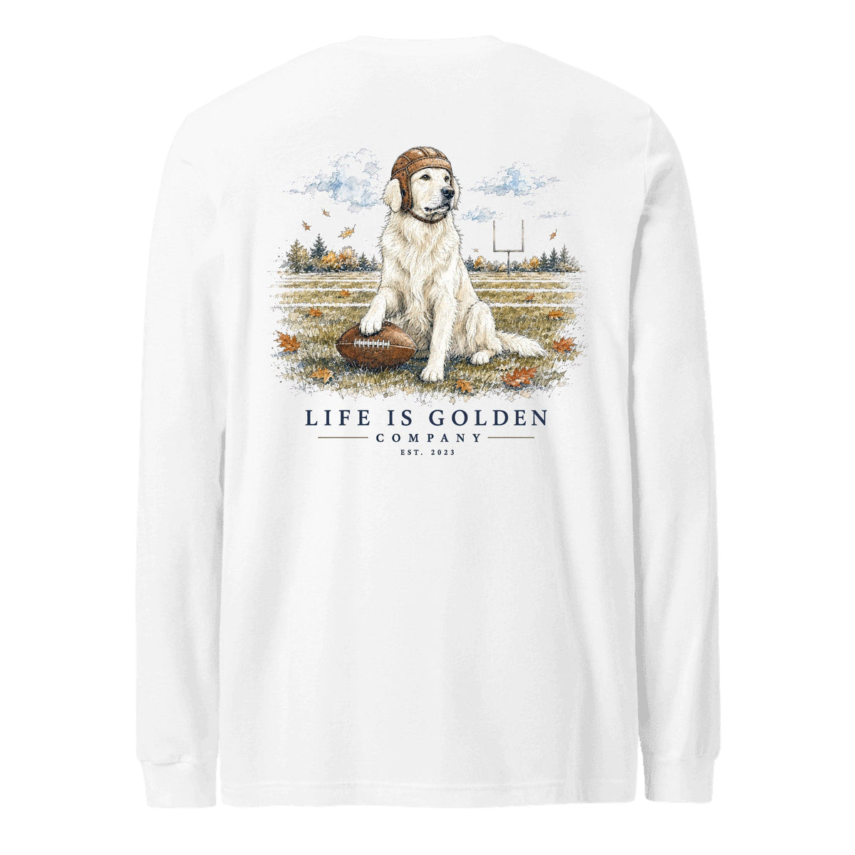 The Friday Night Lights Long-Sleeve — English Cream — White