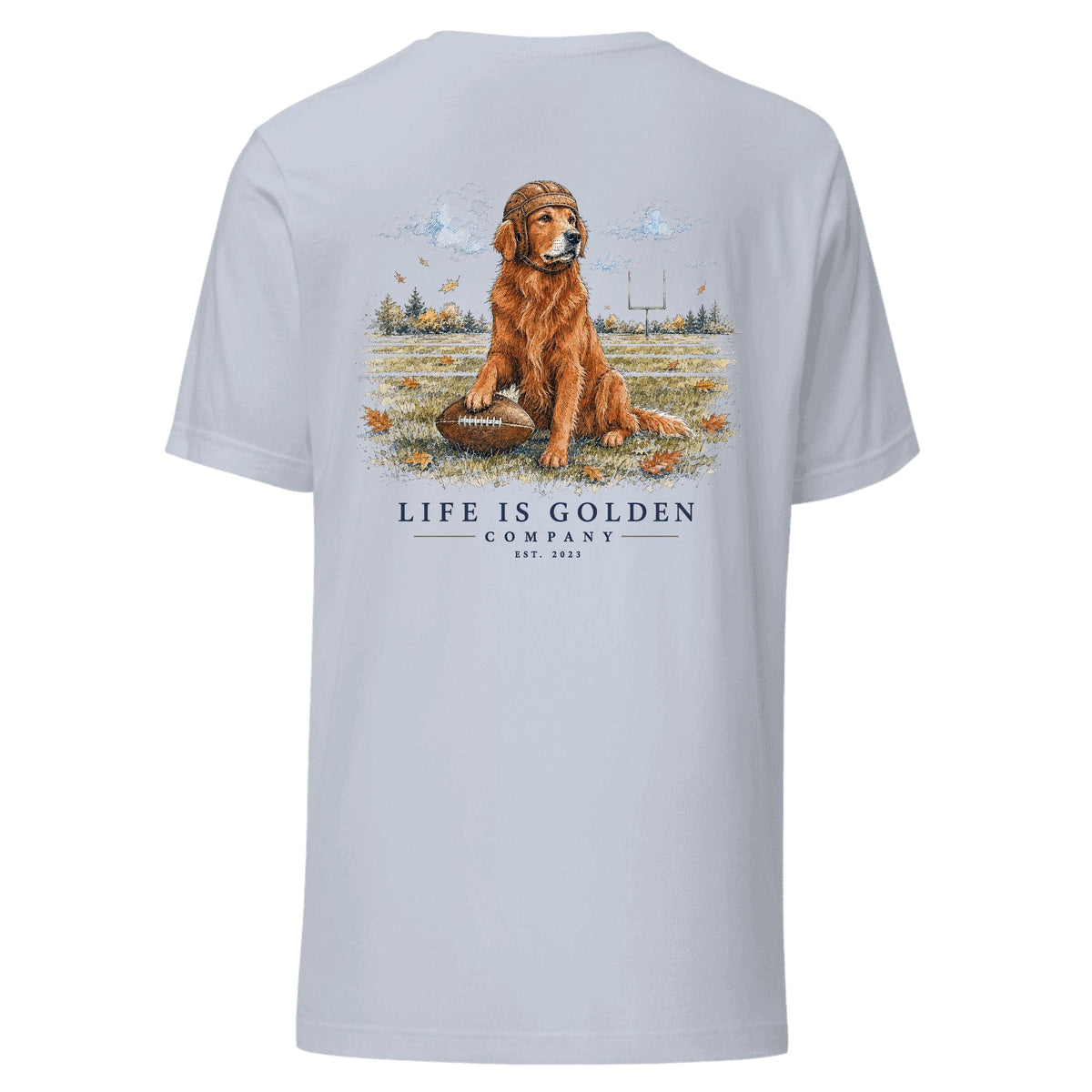 The Friday Night Lights Tee — Field Red — Light Blue