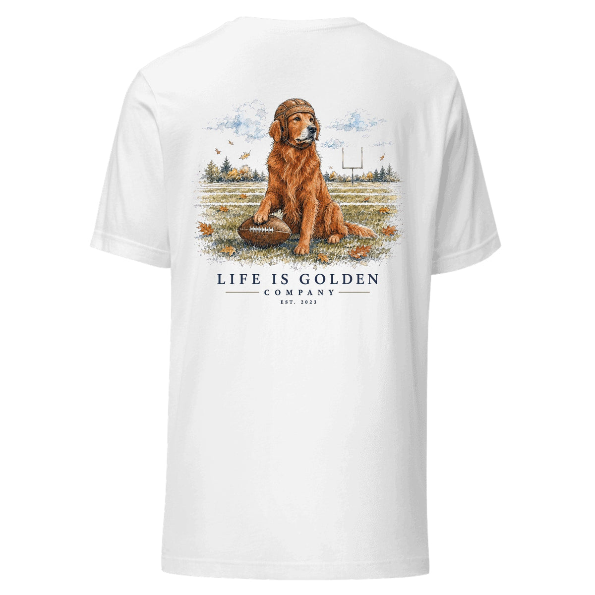 The Friday Night Lights Tee — Field Red — White