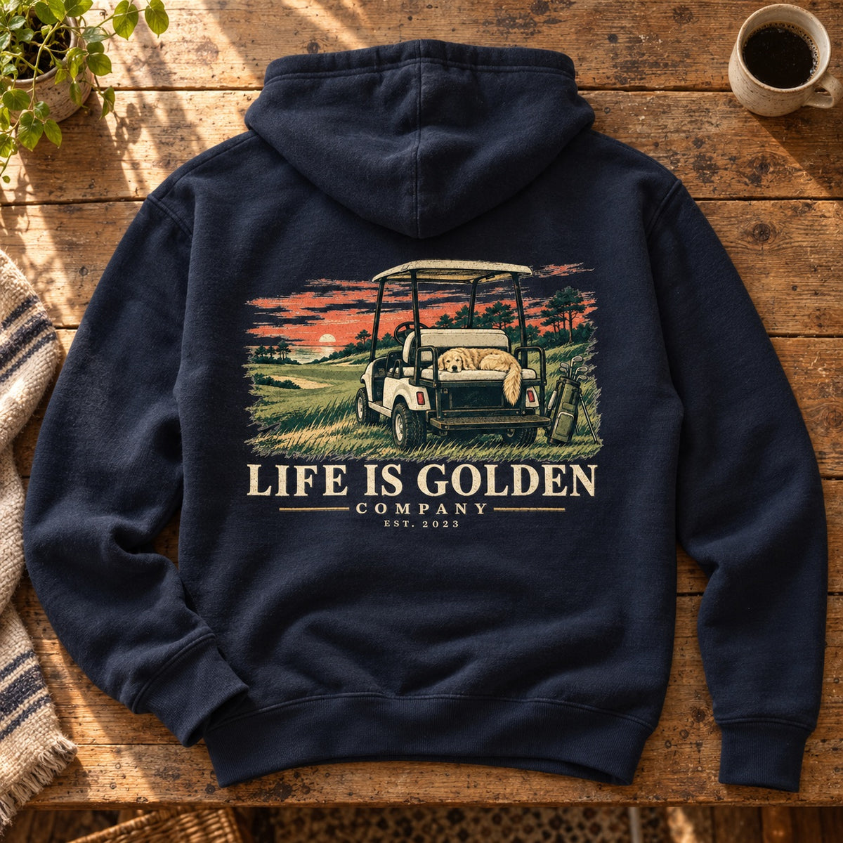 Sunset Cart Nap Hoodie — lifestyle