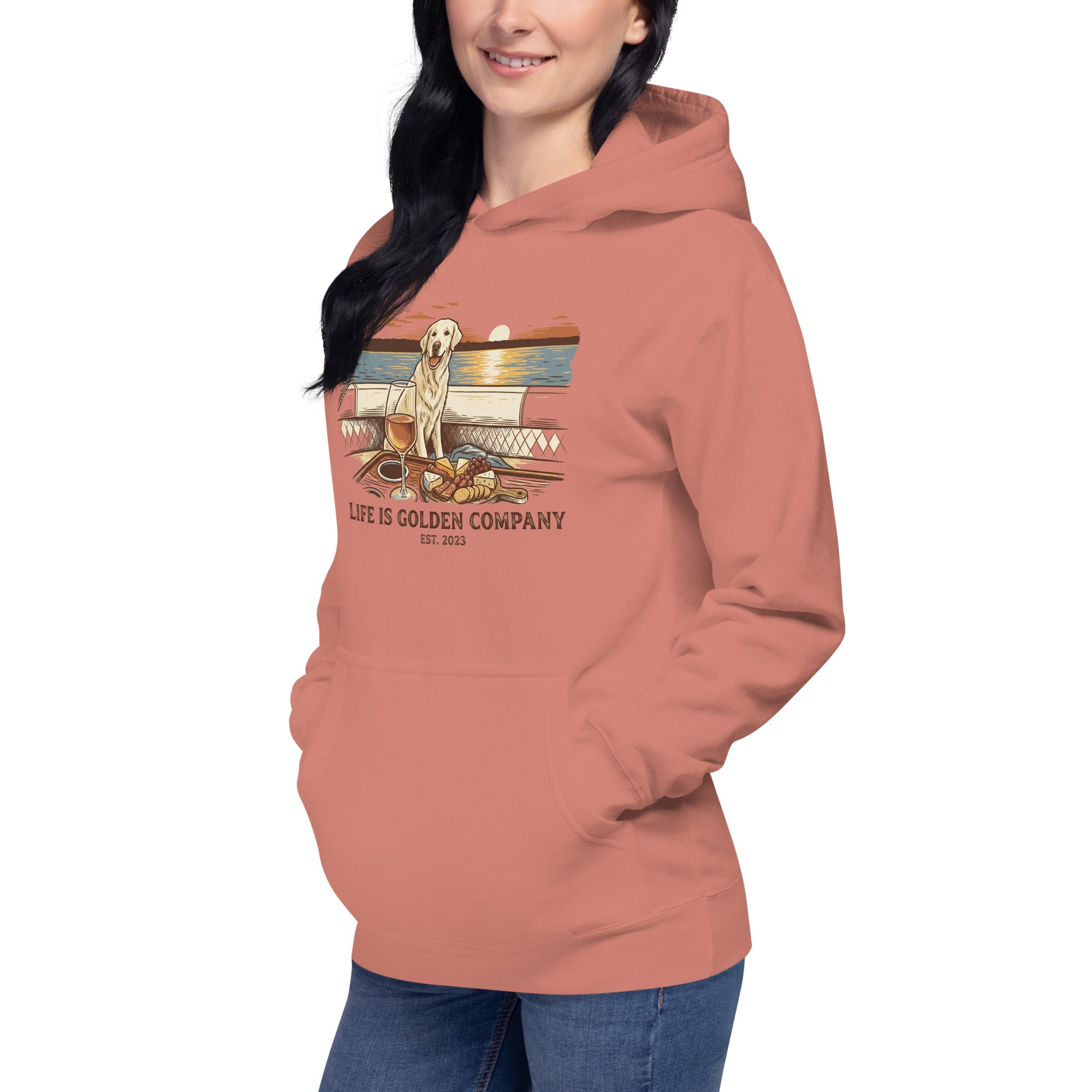 Sunset Sips and Golden Trips Unisex Hoodie