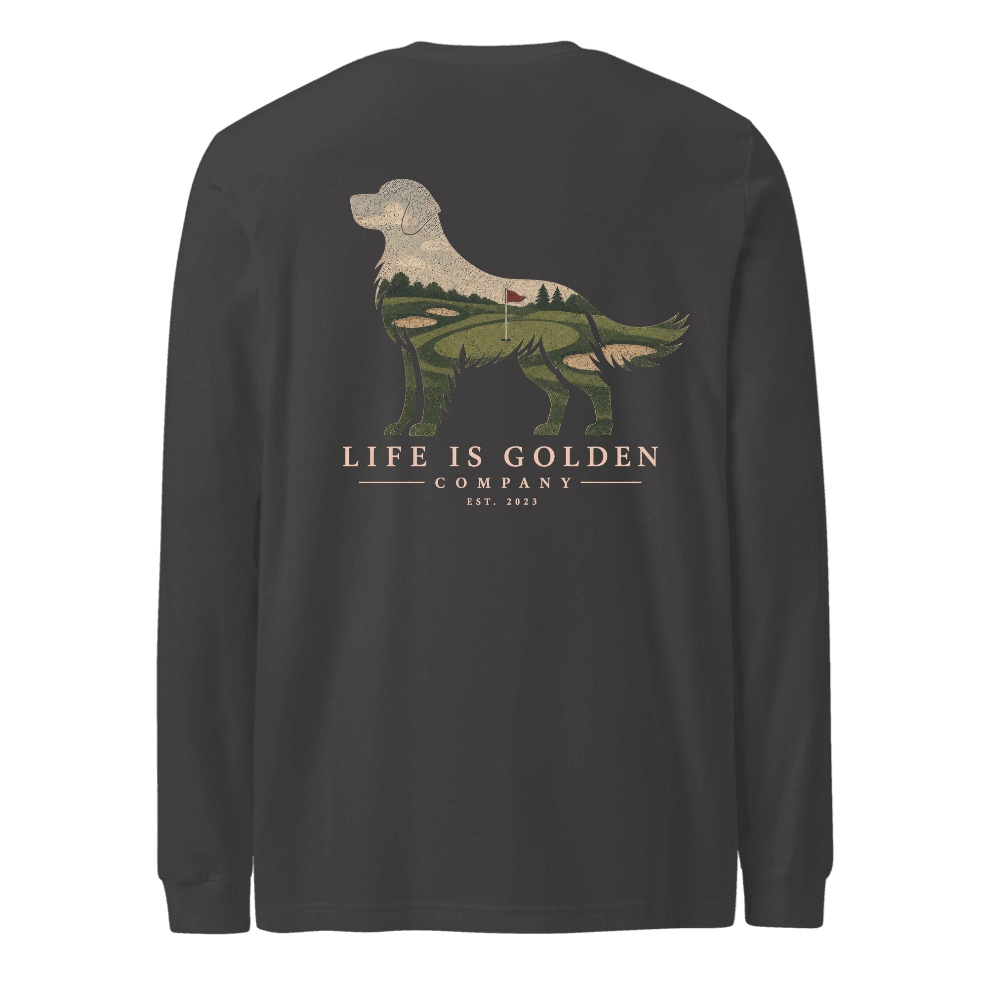 The Fairway Golden Long Sleeve — Dark Grey Heather