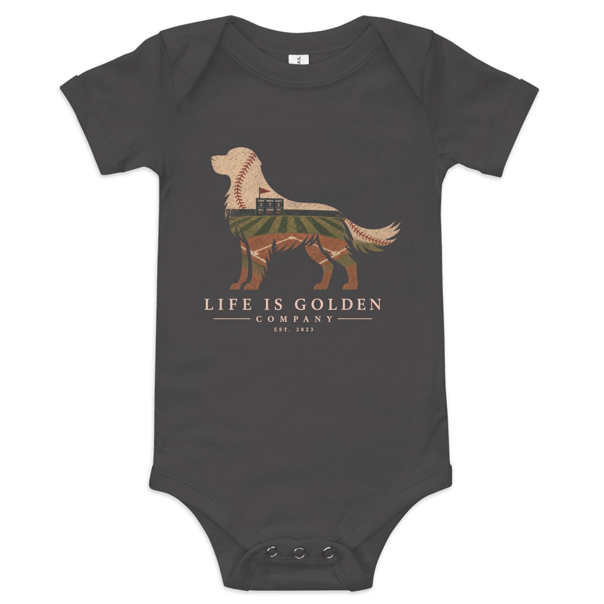 The Home Team Golden Onesie — Dark Grey Heather