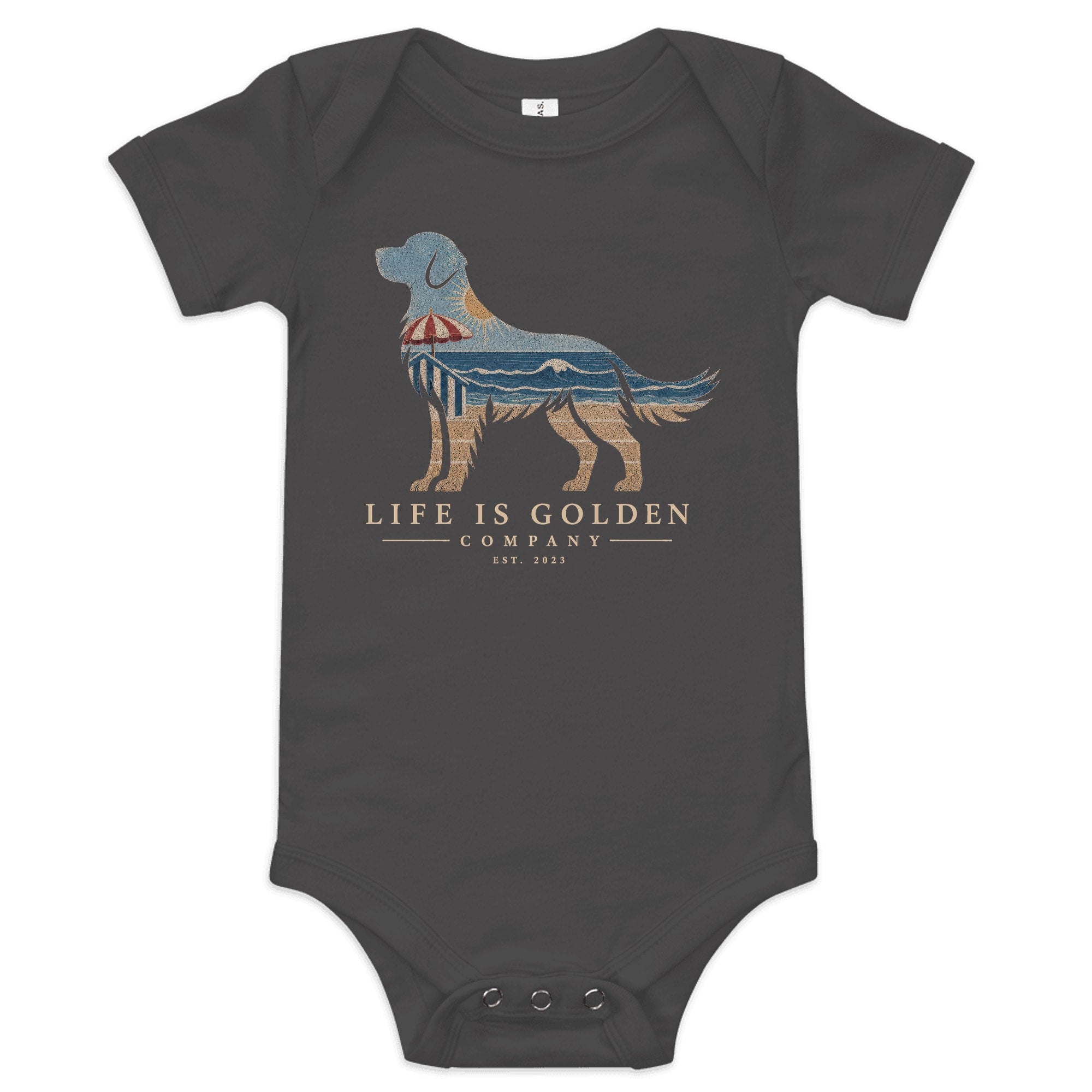 The Beach Day Golden — Dark Grey Heather