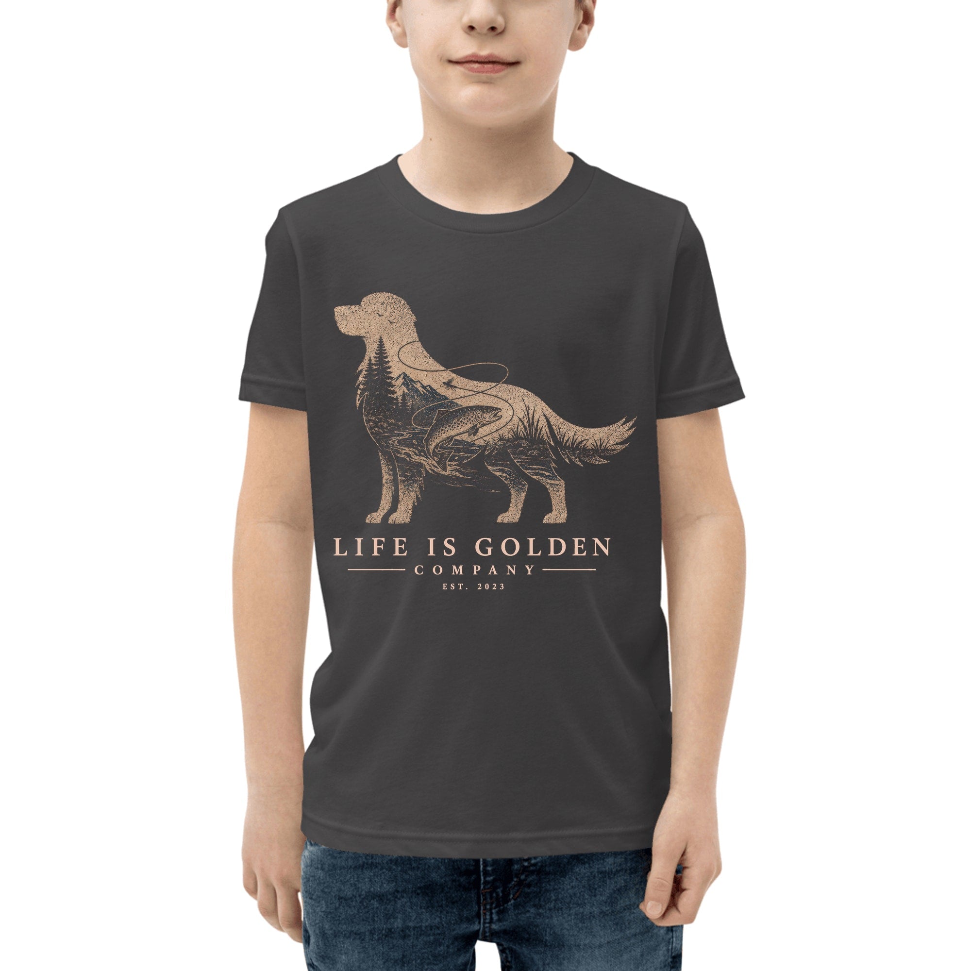 The Riverbend Golden — Dark Grey Heather