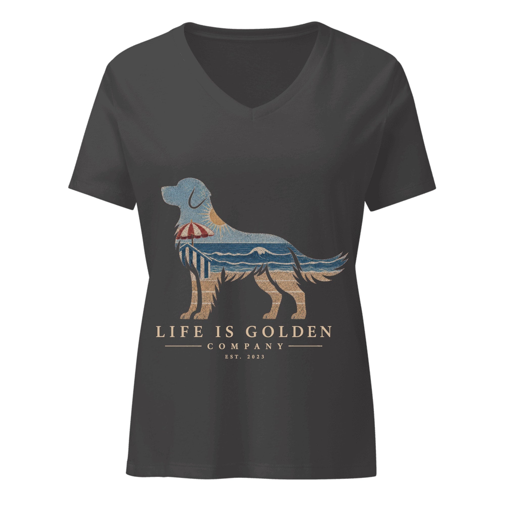 The Beach Day Golden — Dark Grey Heather