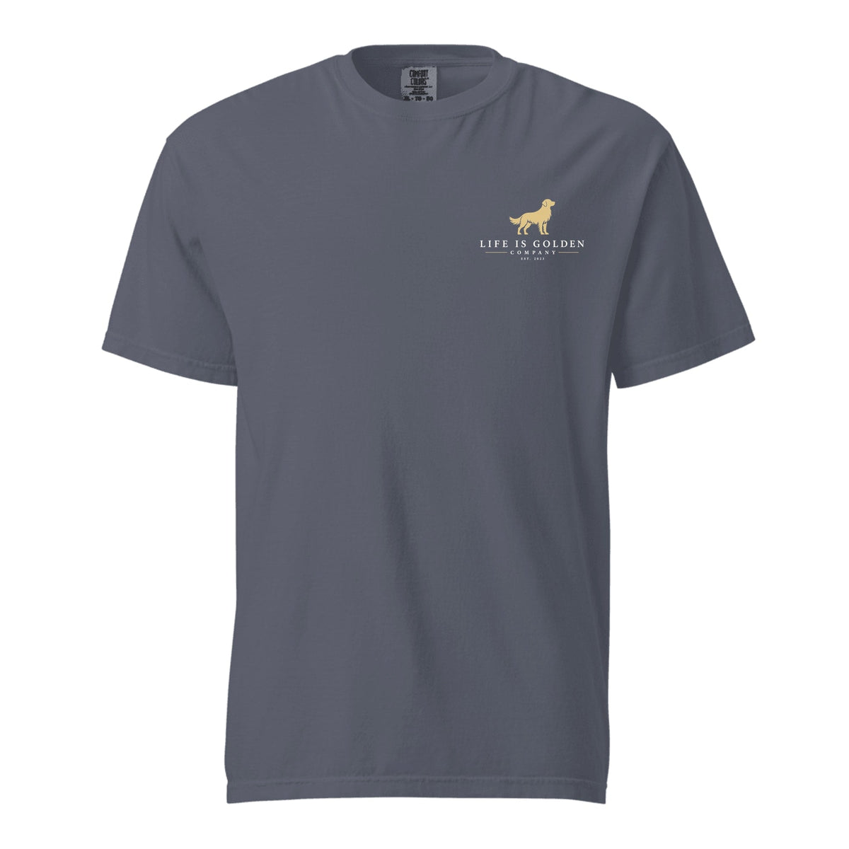 Winter Bird Count Heavyweight Tee — Denim (front)