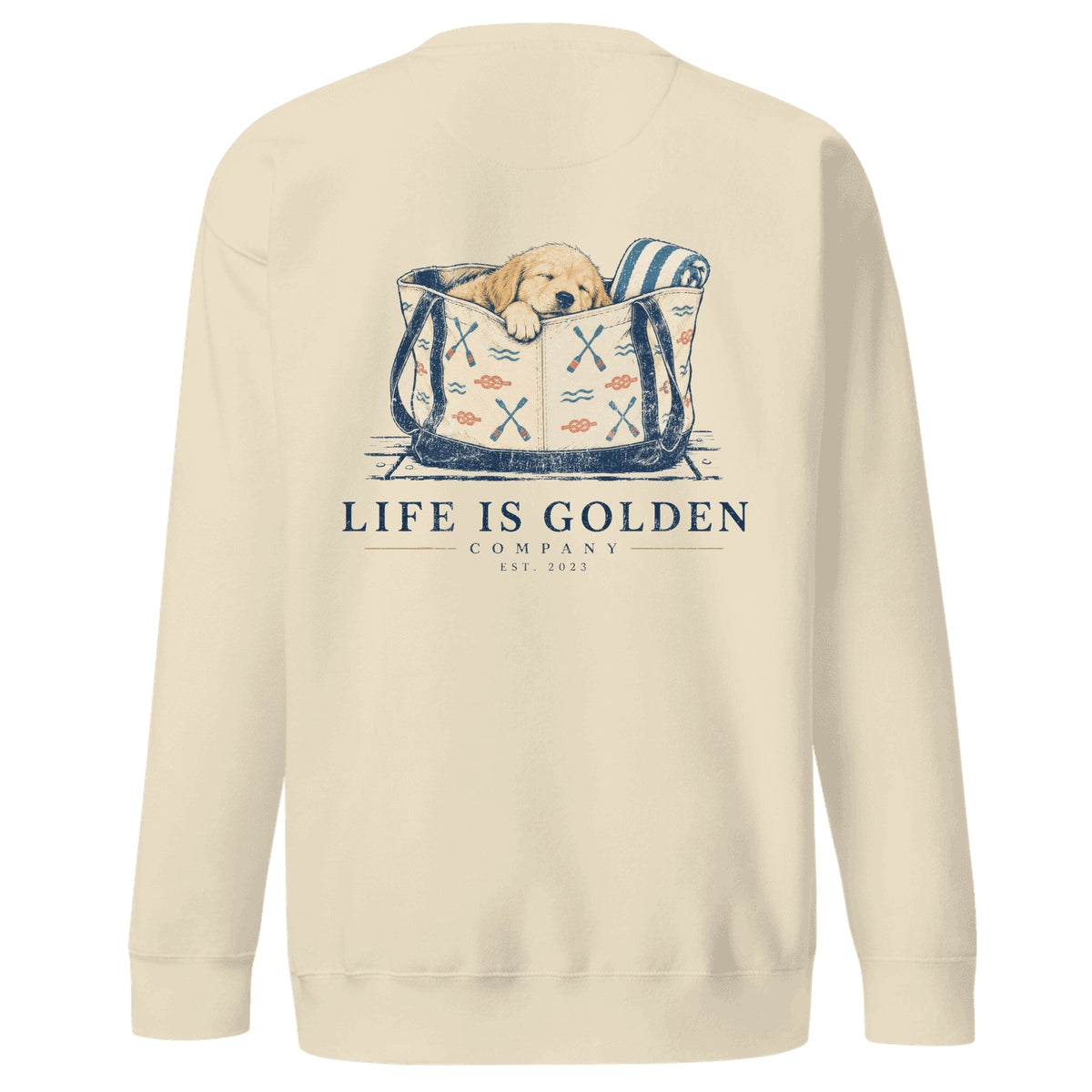 Beach Bag Nap Crewneck — Bone