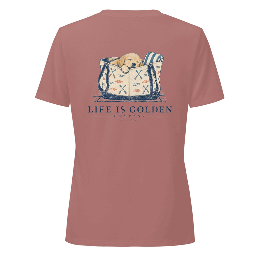 Beach Bag Nap Women’s V-Neck — Heather Mauve