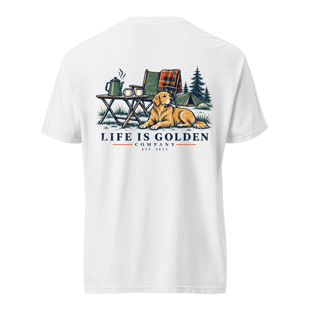 Camp Coffee Heavyweight Tee — White
