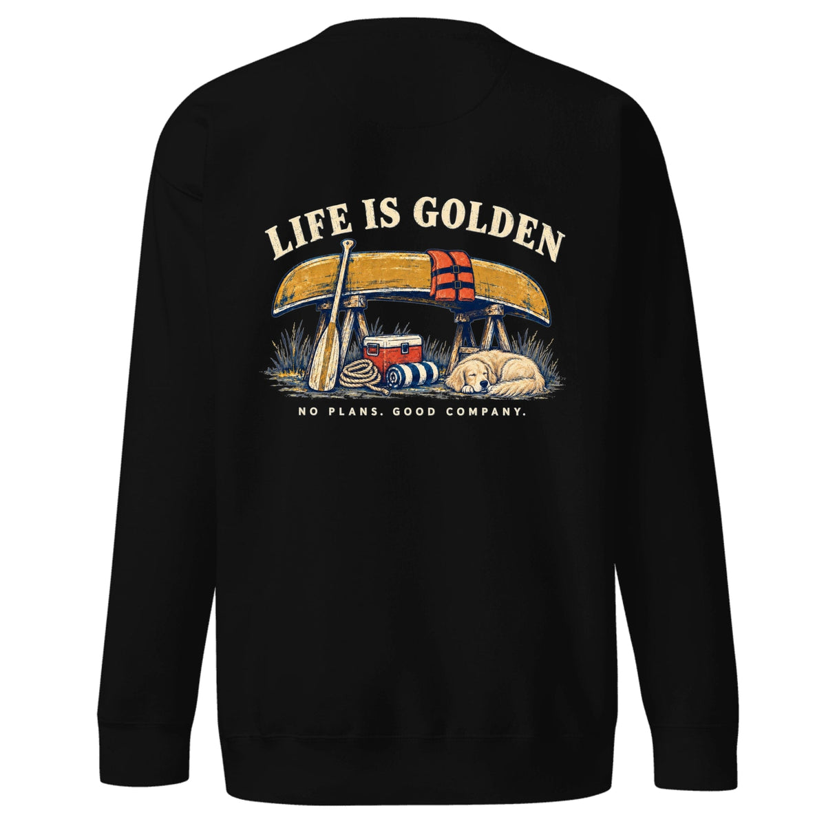 Canoe Camp Crewneck — Black