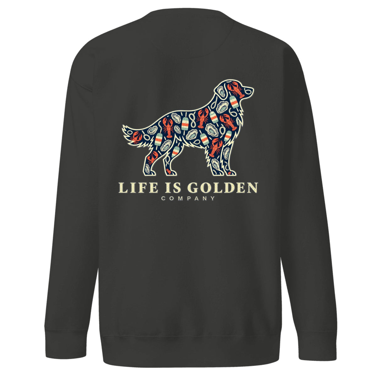 Coastal Catch Crewneck — Charcoal Heather