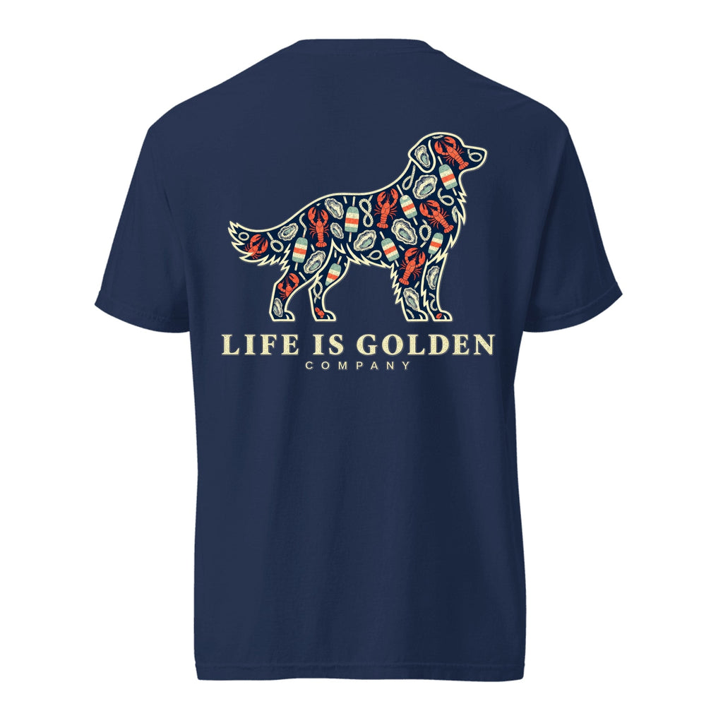Coastal Catch Heavyweight Tee — True Navy