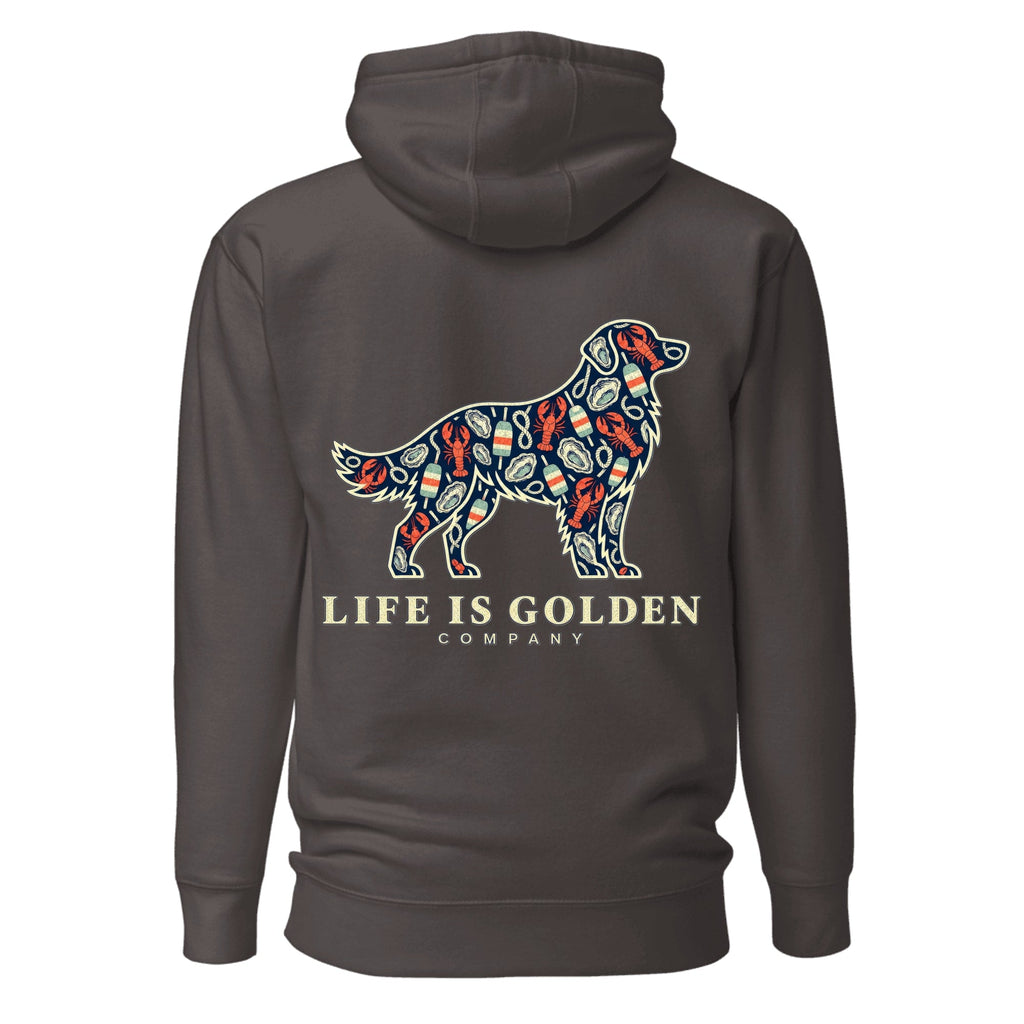 Coastal Catch Hoodie — Charcoal Heather
