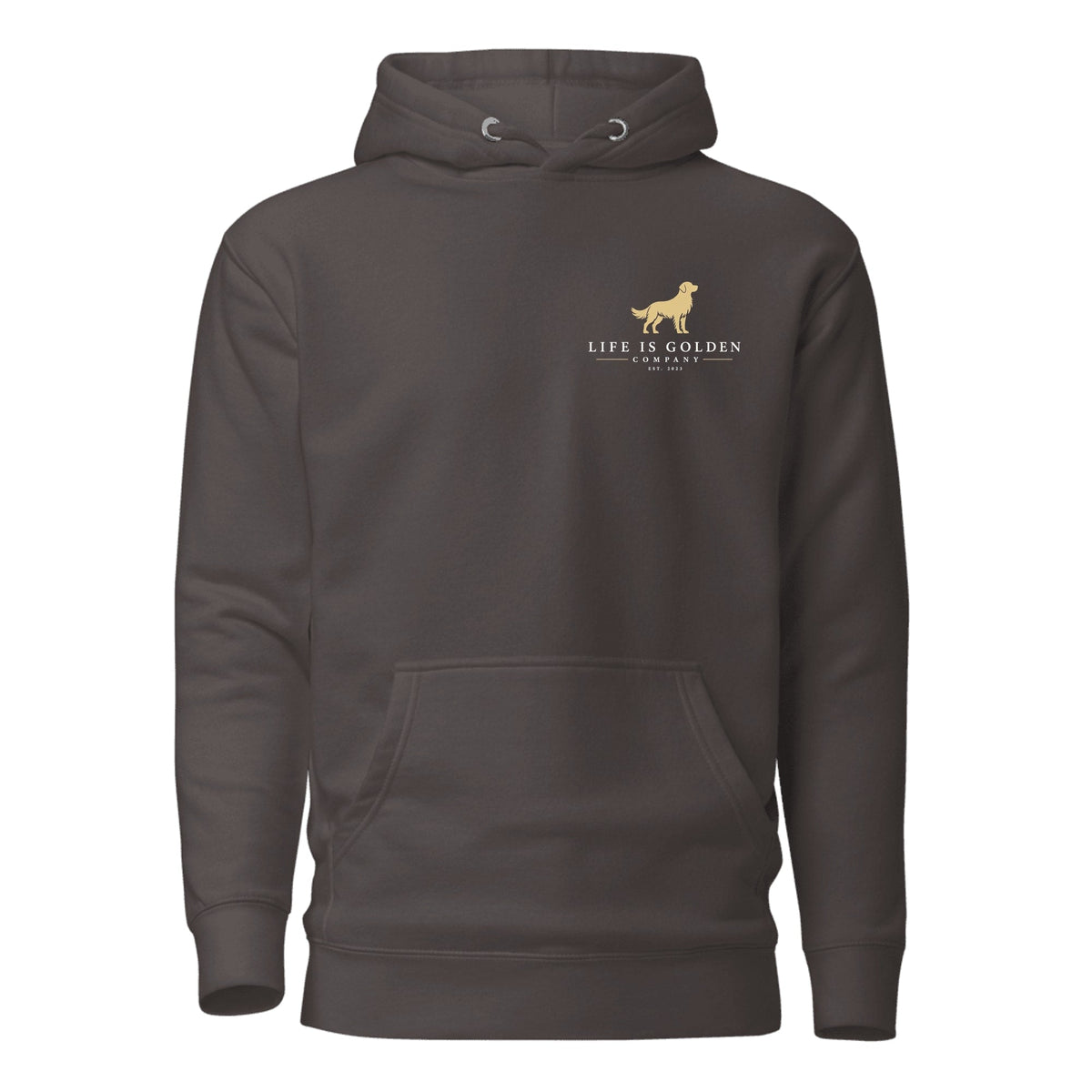 Coastal Catch Hoodie — Charcoal Heather (front)