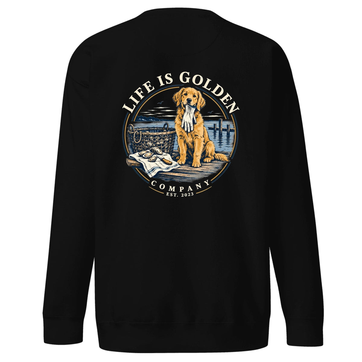 Dockside Delivery Crewneck — Black