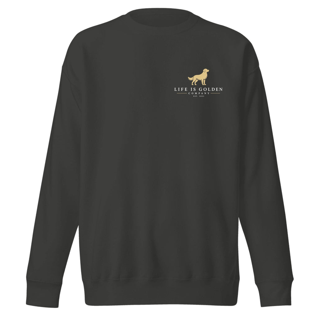 Dockside Leap Crewneck — Charcoal Heather (front)